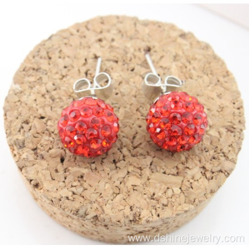 Wholesale Colorful Shamballa Balls Stud Earring For Women